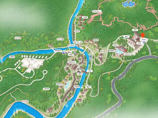 青河结合景区手绘地图智慧导览和720全景技术，可以让景区更加“动”起来，为游客提供更加身临其境的导览体验。